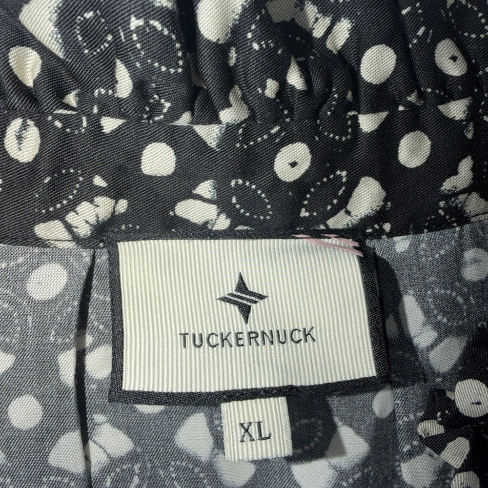 NWOT Tuckernuck Black Geo Tate Tencel Long Sleeve Drop Waist Mini Dress XL - Picture 7 of 11